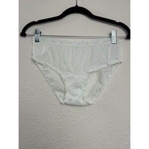 Vintage Dixie Belle 100% Nylon Lace Trim Bikini Panty‎ Panties Briefs White Sz 5